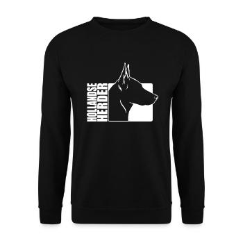 Hollandse Herder Profil Chiens Chien Wilsigns - Sweat-shirt Unisexe - noir - Devant - Alina (178cm) & Michal (187cm)