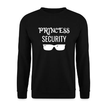 Daddy Father Daughter Princess Security - Unisex Sweatshirt - black - Front - Alina (178cm) & Michal (187cm)