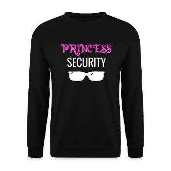 Daddy Father Daughter Paternity Princess Security - Unisex Sweatshirt - black - Front - Alina (178cm) & Michal (187cm)