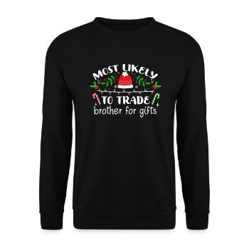 Boże Narodzenie najprawdopodobniej wymieni brata na prezenty - Bluza unisex - czarny - Przód - Alina (178cm) & Michal (187cm)