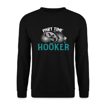 Pêcheur pêcheur pêche pêche idée cadeau humour - Sweat-shirt Unisexe - noir - Devant - Alina (178cm) & Michal (187cm)