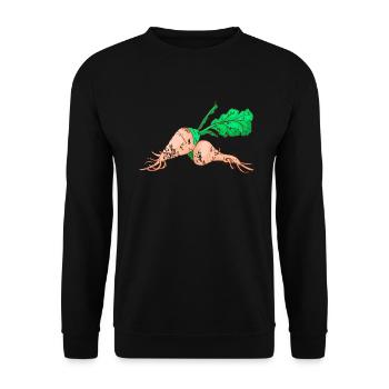 Betterave à sucre style rétro vintage grunge - Sweat-shirt Unisexe - noir - Devant - Alina (178cm) & Michal (187cm)