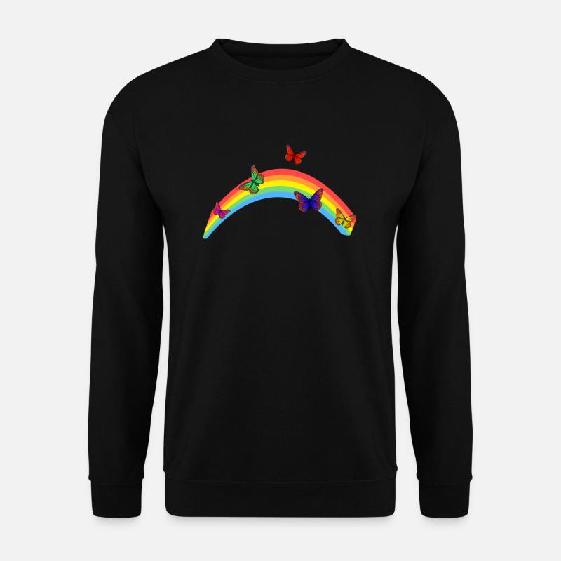 Butterfly rainbow - Unisex Sweatshirt - black