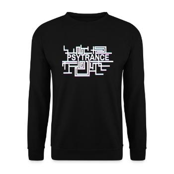 Psytrance optics - Unisex Sweatshirt - black - Front - Alina (178cm) & Michal (187cm)