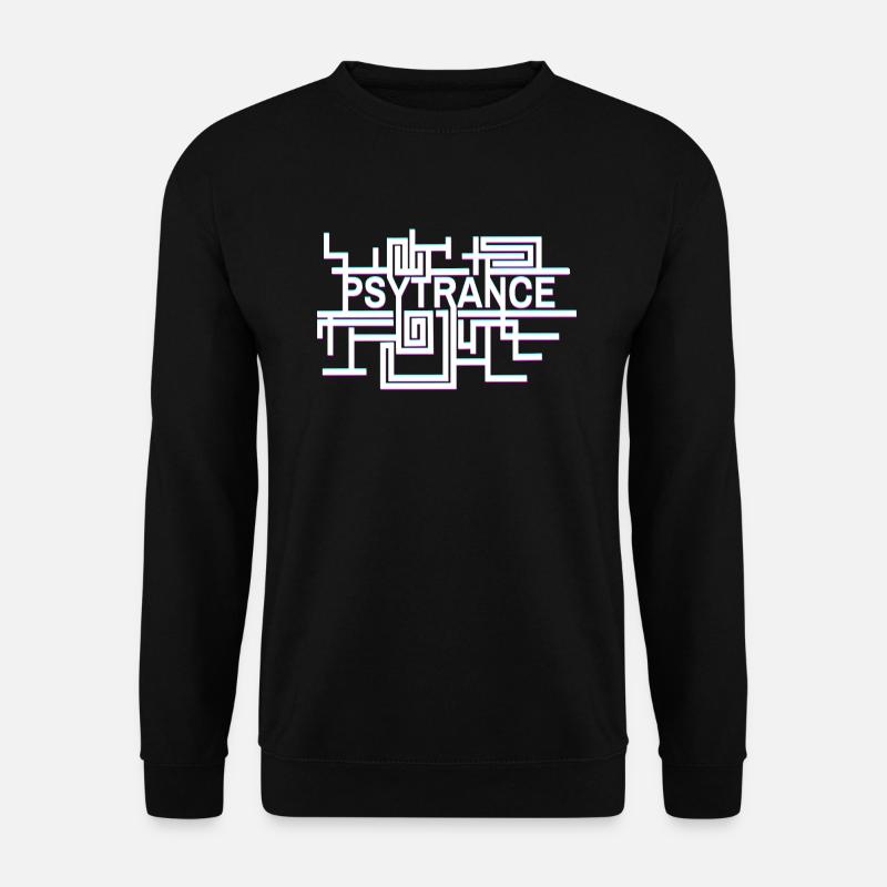 Psytrance Optik - Unisex Pullover - Schwarz