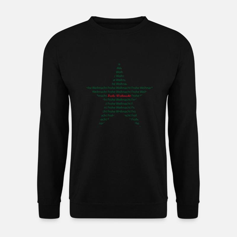 Frohe Weihnachten Stern - Unisex Pullover - Schwarz