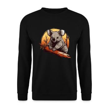 Koala Mignon Koala Bear Bébé - Sweat-shirt Unisexe - noir - Devant - Alina (178cm) & Michal (187cm)