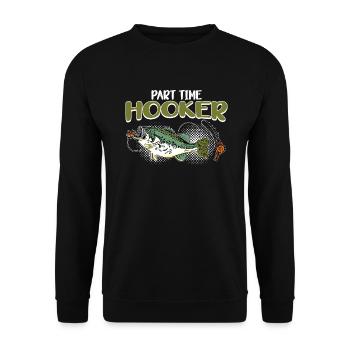 Pêcheur pêcheur idée cadeau pêcheur pêche humour - Sweat-shirt Unisexe - noir - Devant - Alina (178cm) & Michal (187cm)