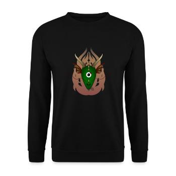 Dragon on Fire - Unisex Pullover - Schwarz - Vorne - Alina (178cm) & Michal (187cm)