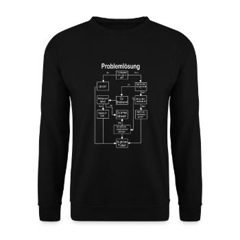 Problemlösung Shirt - Unisex Pullover - Schwarz - Vorne - Alina (178cm) & Michal (187cm)