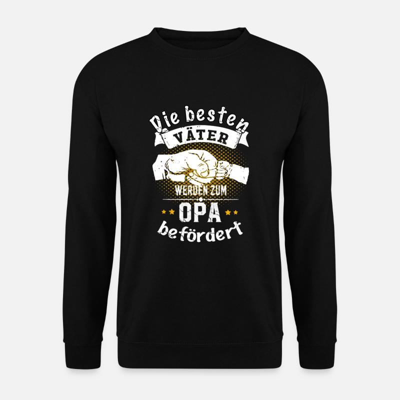 Die Besten Väter Werden Zum Opa Befördert I Geburt - Unisex Pullover - Schwarz
