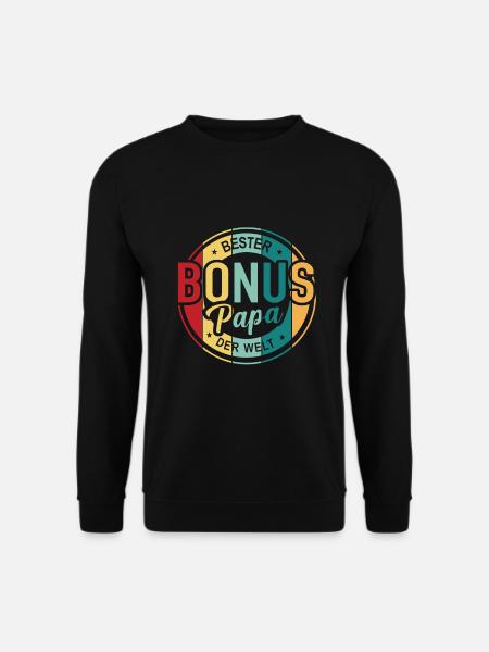 Bonus Papa Bester Bonuspapa Bonusvater T-Shirt - Unisex Pullover - Schwarz