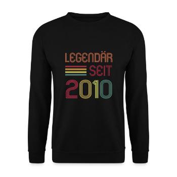 Legendär seit 2010 Geburtstag Kinder Geschenk - Unisex Pullover - Schwarz - Vorne - Alina (178cm) & Michal (187cm)