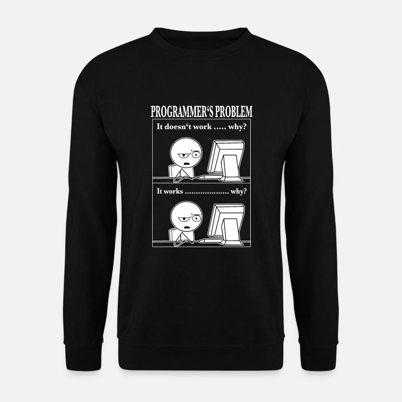 Programmeur Computer Scientist Funny Cartoon T-Shir - Sweat-shirt Unisexe - noir