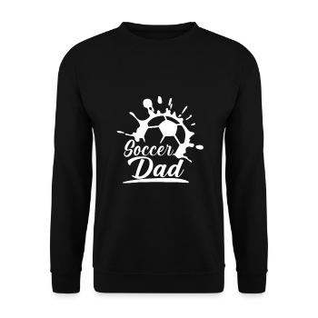 THE SOCCER DAD, Soccer Dad Gift, Proud Soccer Dad - Unisex Sweatshirt - black - Front - Alina (178cm) & Michal (187cm)