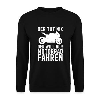 Le Tut Nix Le Will Ne conduire qu’une moto - Sweat-shirt Unisexe - noir - Devant - Alina (178cm) & Michal (187cm)