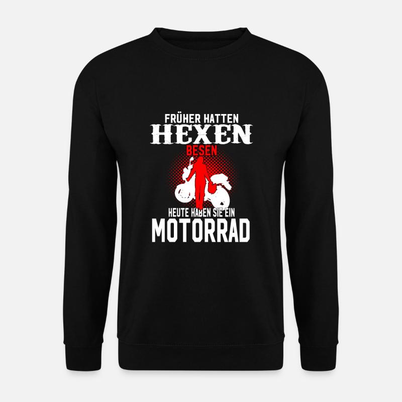 Motorradfahrerin Motorrad Frauen - Unisex Pullover - Schwarz
