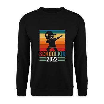 Back to school Boys Schoolchild 2022 Dabbing - Unisex Sweatshirt - black - Front - Alina (178cm) & Michal (187cm)