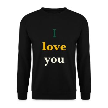 Je t'aime - Sweat-shirt Unisexe - noir - Devant - Alina (178cm) & Michal (187cm)