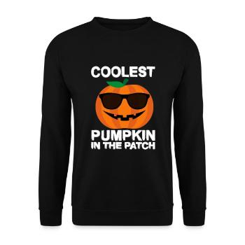 Coolest Pumpkin In The Patch - Unisex Sweatshirt - black - Front - Alina (178cm) & Michal (187cm)