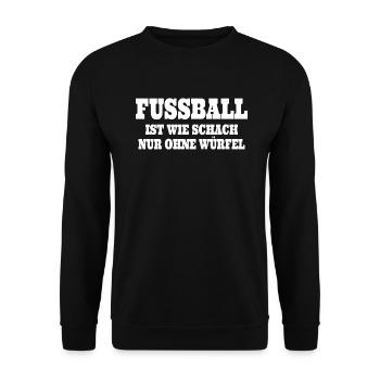 Fußball Ist Wie Schach Nur Ohne Würfel Humor - Unisex Pullover - Schwarz - Vorne - Alina (178cm) & Michal (187cm)