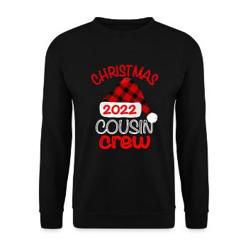 Équipage du cousin de Noël - Sweat-shirt Unisexe - noir - Devant - Alina (178cm) & Michal (187cm)