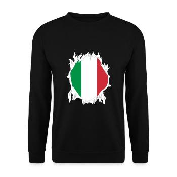 Flag Italy Flag, flag Italy - Unisex Sweatshirt - black - Front - Alina (178cm) & Michal (187cm)