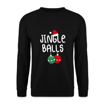 Jingle Bälle - Unisex Pullover - Schwarz - Vorne - Alina (178cm) & Michal (187cm)