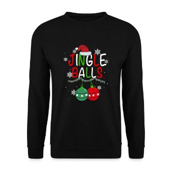 Jingle Bälle - Unisex Pullover - Schwarz - Vorne - Alina (178cm) & Michal (187cm)