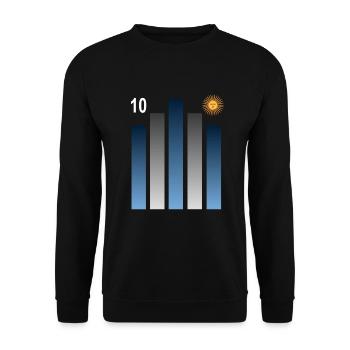 Football Argentina Argentina World Cup - Unisex Sweatshirt - black - Front - Alina (178cm) & Michal (187cm)