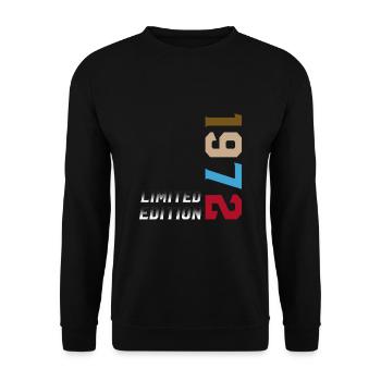 1972 Édition limitée | Anniversaire - Sweat-shirt Unisexe - noir - Devant - Alina (178cm) & Michal (187cm)