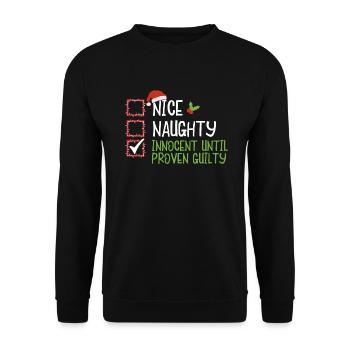 Boże Narodzenie Mówienie Śmieszny Humor Śmieszny - Bluza unisex - czarny - Przód - Alina (178cm) & Michal (187cm)