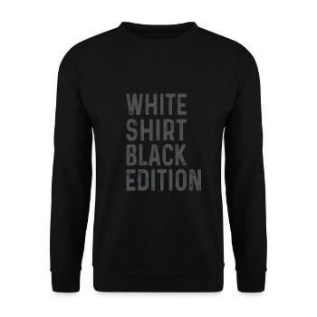 White T-Shirt Black Edition - Unisex Sweatshirt - black - Front - Alina (178cm) & Michal (187cm)