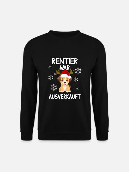 Weihnachten - Rentier war ausverkauft lustige Hund - Unisex Pullover - Schwarz