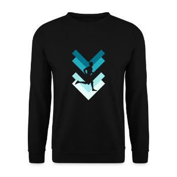 to jog - Unisex Sweatshirt - black - Front - Alina (178cm) & Michal (187cm)