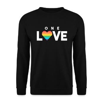LGBTQ Un amour - Sweat-shirt Unisexe - noir - Devant - Alina (178cm) & Michal (187cm)