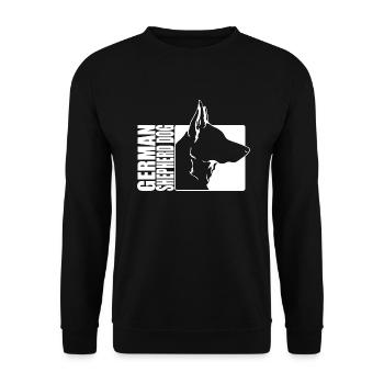 German Shepherd Dog Profile Dogs Dog Wilsigns - Unisex Sweatshirt - black - Front - Alina (178cm) & Michal (187cm)