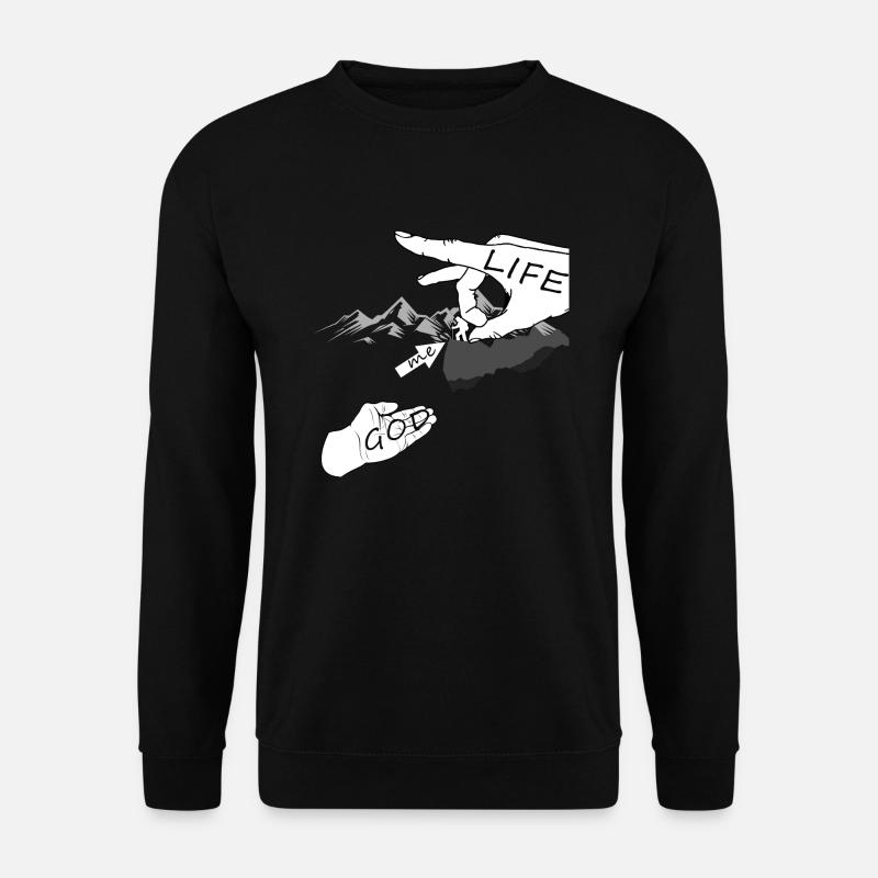 Gott Religion Glaube Leben Retten Hand Geschenk - Unisex Pullover - Schwarz
