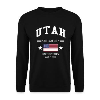 Utah - Unisex Sweatshirt - black - Front - Alina (178cm) & Michal (187cm)