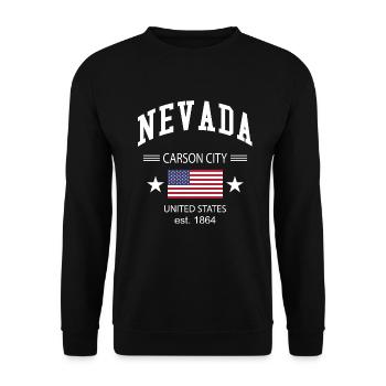 Nevada - Unisex Sweatshirt - black - Front - Alina (178cm) & Michal (187cm)