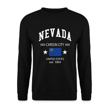 Nevada - Unisex Sweatshirt - black - Front - Alina (178cm) & Michal (187cm)