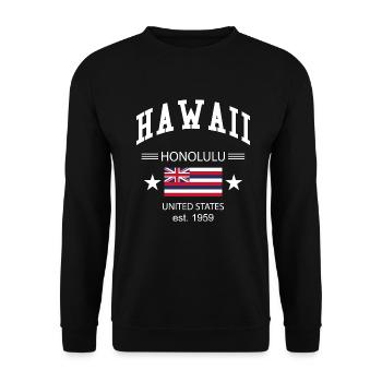 Hawaii - Unisex Sweatshirt - black - Front - Alina (178cm) & Michal (187cm)