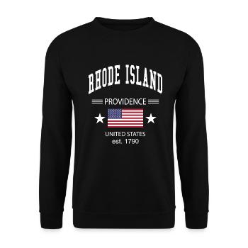 Rhode Island - Unisex Sweatshirt - black - Front - Alina (178cm) & Michal (187cm)