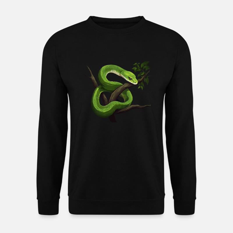 Green Mamba Snake - Unisex Sweatshirt - black