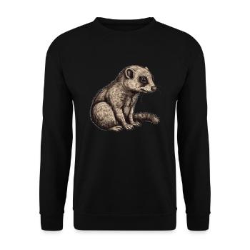 Baby Mongoose Mongoose - Unisex Sweatshirt - black - Front - Alina (178cm) & Michal (187cm)