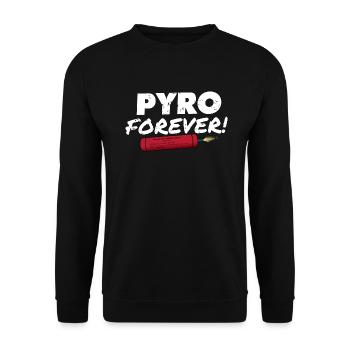 Pyro Forever - Unisex Sweatshirt - black - Front - Alina (178cm) & Michal (187cm)