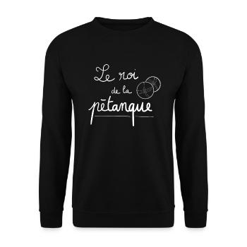 Le roi de la pétanque - Sweat-shirt Unisexe - noir - Devant - Alina (178cm) & Michal (187cm)