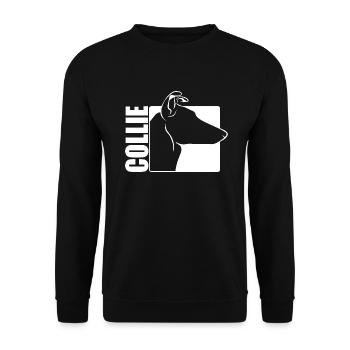 Collie Kurzhaar Profil Hunde Hund Wilsigns - Unisex Pullover - Schwarz - Vorne - Alina (178cm) & Michal (187cm)