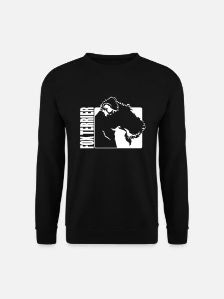 Fox Terrier Profil Hunde Hund Wilsigns - Unisex Pullover - Schwarz