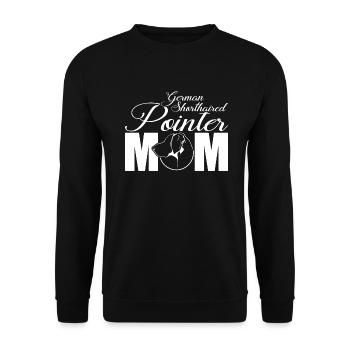 German Shorthaired Pointer Profile Mom Wilsigns - Unisex Sweatshirt - black - Front - Alina (178cm) & Michal (187cm)